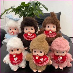 YT4 MONCHHICHI Plushie Đáng Yêu Mẫu Giáo Khỉ Sang Trọng Túi Charm
