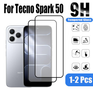 1-2 Chiếc Tecno Spark 50 4G Kính Cường Lực Bảo Vệ Màn Hình Cho Tecno Spark 40 20c 30c 20 Pro Go 1 1S 2 4G 5G 9D Kính Bảo Vệ Phim