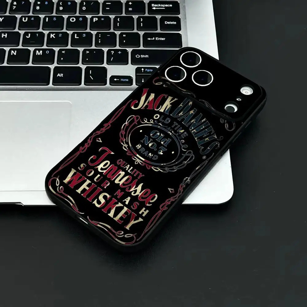 TP-1 Thời Trang J-Jack D-Daniels Ốp Lưng Điện Thoại IPhone 17 16 15 14 13 12 11 Pro Max Plus Mini Đen Mờ Vỏ Mềm Funda