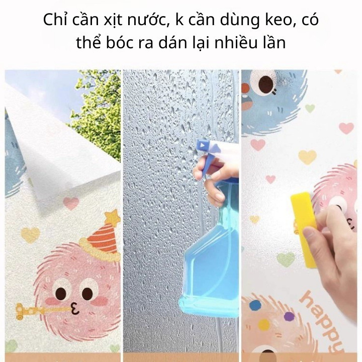 Decal Dán Kính Cửa Sổ HomeMate 3D Tĩnh Điện – Giấy Dán Kính Chống Nắng, Chống Nhìn Trộm Không Cần Keo
