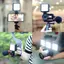 Guansfs Đèn video LED mini W49S 5600K Có thể điều chỉnh độ sáng 5W Pin sạc tích hợp 3 đế gắn giày lạnh