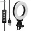 Guansfs Đèn LED guansfs Tbest 4 inch có thể điều chỉnh độ sáng Selfie với độ sáng có thể điều chỉnh Nhiệt độ màu cho video trực tiếp Vlog giảng dạy trực tuyến Nhựa đen 172g