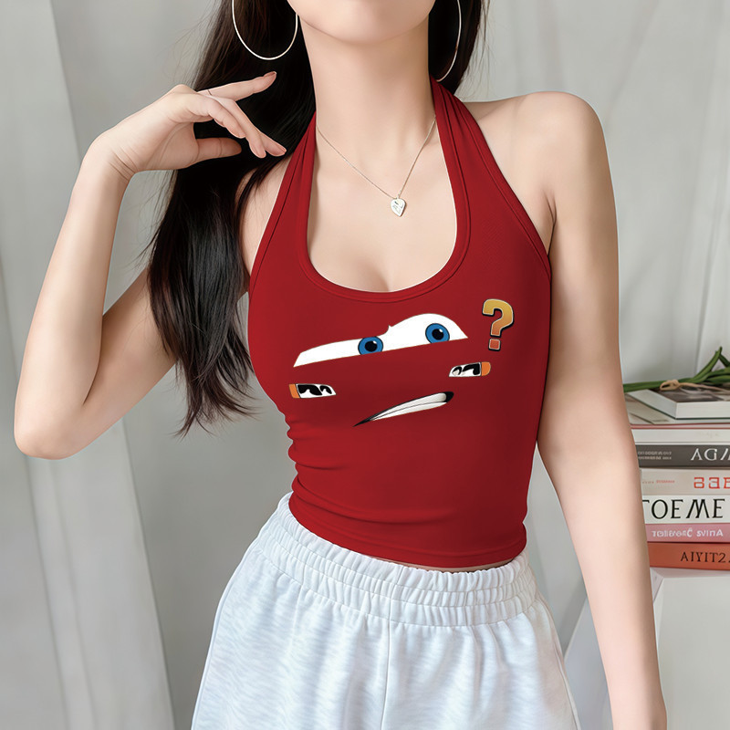 BOOM Áo Baby Tee Nữ Cotton Ôm Body-Áo Thun Ngắn Tay Y2K In Hình PhongCách Mùa Hè, Cổ Tròn Hàng Đầucách hàn quốc phongV81