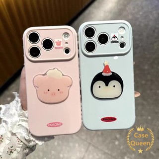 Hoạt Hình Dễ Thương 3D Búp Bê Động Vật Mềm Tương Thích Cho IPhone Air XR 17 12 14 11 15 16 13 Pro Max X XS Max 8 15 16 7 14 Plus Mềm Ống Kính Cao Cấp Full Ống Kính Chống Rơi