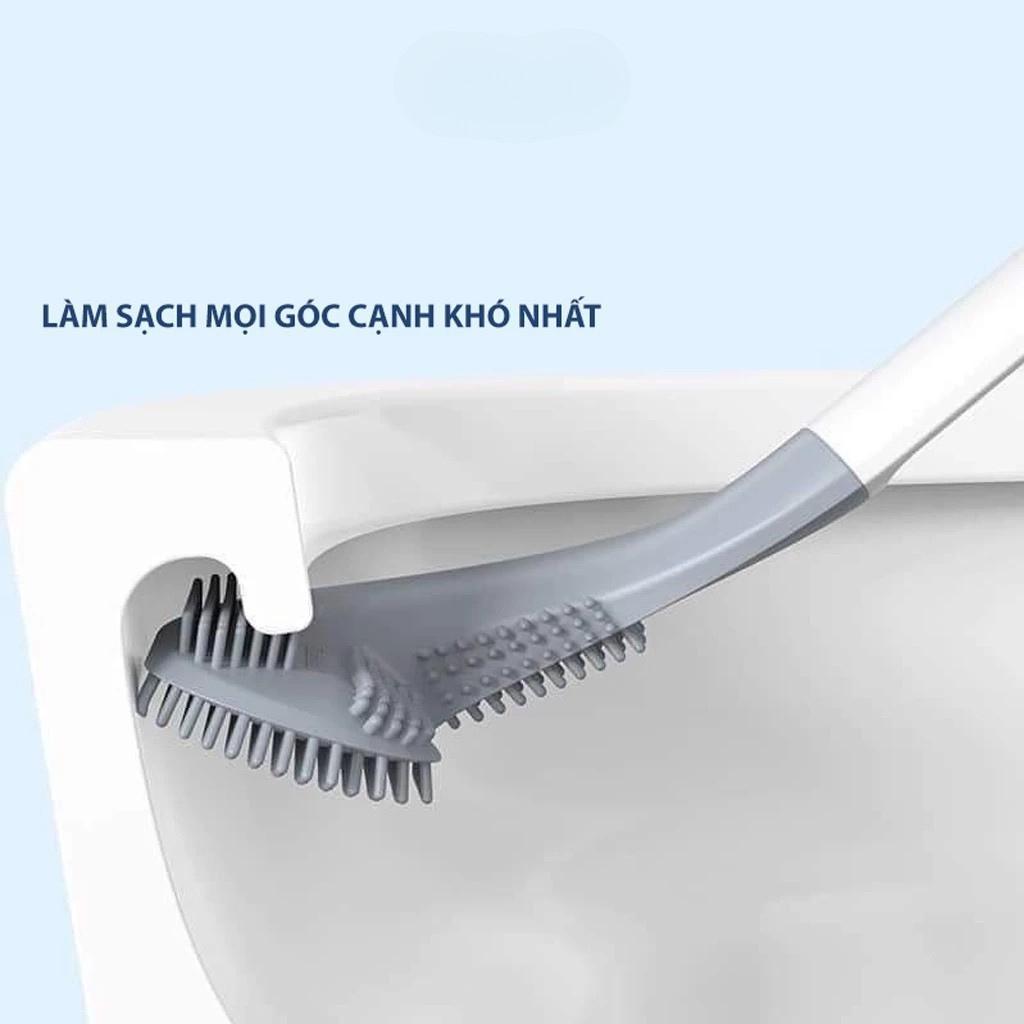 Chổi Cọ Nhà Vệ Sinh Hoàng Nam Living Cây Cọ Toilet Bồn Cầu Bằng Silicon Tiện Ích Vệ Sinh Nhà Cửa