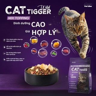 Thức ăn hạt cho mèo CAT TIGGER WILD 1KG - Công nghệ Hàn Quốc, hỗ trợ tiêu hóa & giảm búi lông
