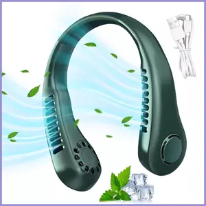 Quạt cổ có thể sạc lại cá nhân qua cổ Quạt có thể đeo được Thiết bị làm mát chạy bằng pin với 3 tốc độ cho mueadsyvn