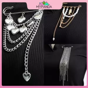 MYPANDA Phóng Đại Dây Thổ Cẩm Hình Trái Tim Retro Kim Loại - Phụ Kiện Thời Trang Cho Quần Áo
