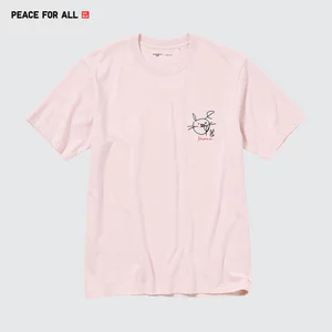 Áo sơ mi unisex phong cách tự do, cổ tròn, chất liệu 100% cotton, họa tiết hoạt hình đáng yêu