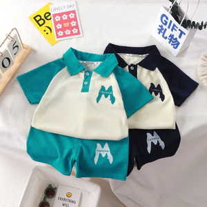 Bộ Áo Sơ Mi Polo Trẻ Em Mùa Hè Phiên Bản Hàn Quốc Thời Trang Bé Trai Bé Gái Áo 80-160 Size 75EY