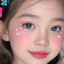 【Roshy】Hình dán mắt hình yêu tinh giọt nước mắt kim cương lấp lánh phụ kiện chụp ảnh hình dán mặt. đá quý Giáng sinh