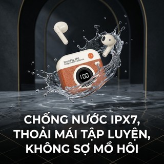 Tai nghe Bluetooth Q86 thiết kế cổ điển Retro, màn hình LED, kết nối không dây