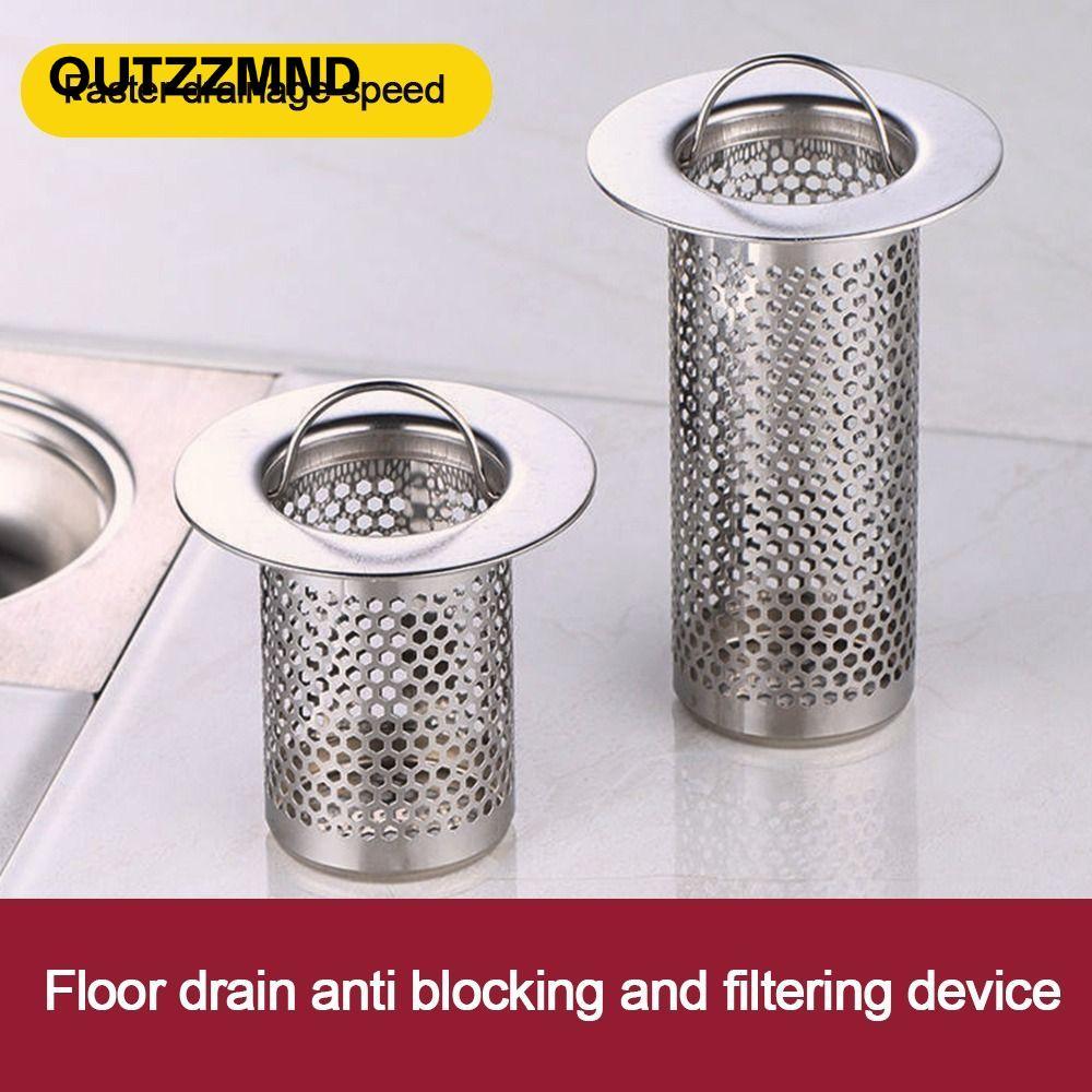 Lưới lọc thoát nước sàn QUTZZMND, Bộ lọc bồn rửa chống tắc bằng thép không gỉ, Bộ lọc chống nước đa chức năng có tay cầm Bộ thoát nước thải Vòi hoa sen rò rỉ Dụng cụ vệ sinh phòng tắm nhà bếp