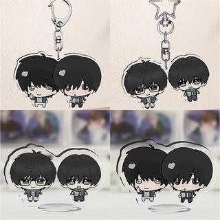 Anime Happy Twogether Acrylic Keychain Figures Stand Jaeyoung Key Chain Bl Couples Bag Charms Collection Ornament Friend