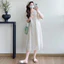Váy bà bầu thời trang mùa hè Ren thêu dáng rộng mỏng hơn