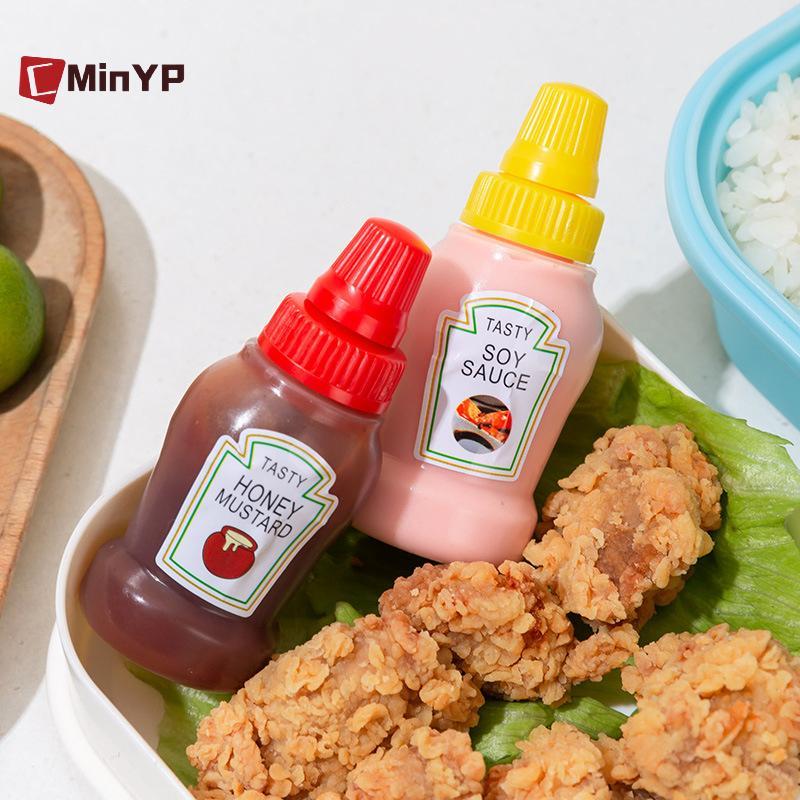 CMinYP 3 Cái / 2 Chiếc Mini Gia Vị Nước Sốt Chai Cà Chua Di Động Cà Chua Cà Chua Salad Hộp Đựng Cho Bento Hộp Cơm Trưa Lọ Nhà Bếp Vinh Quang