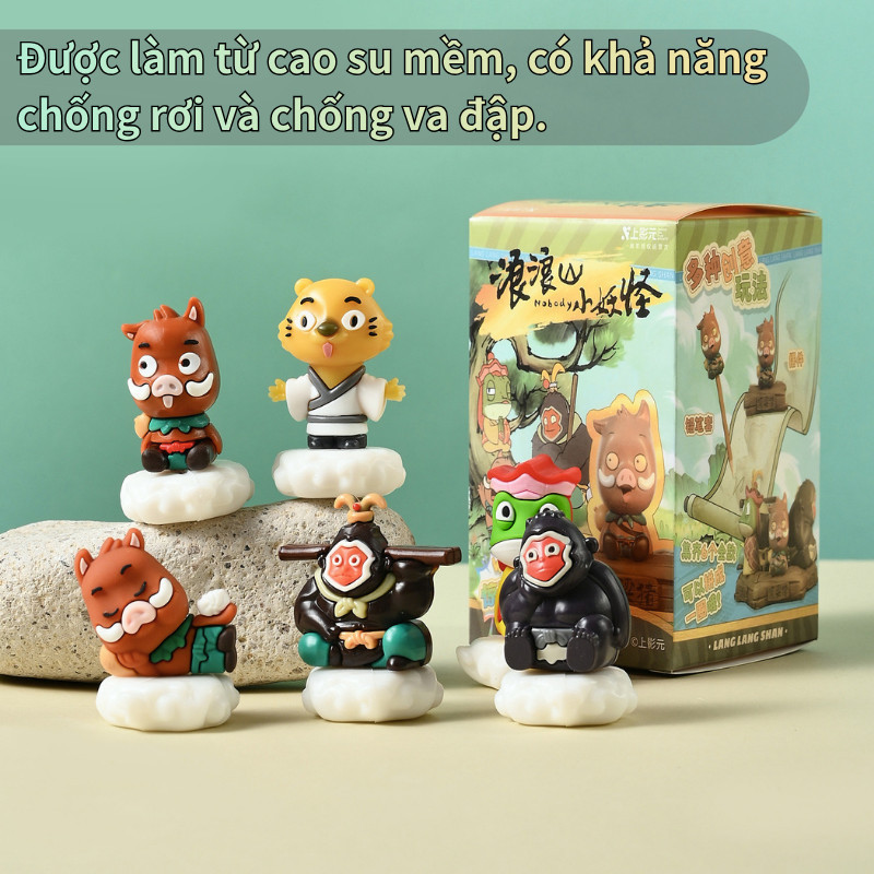 Bộ hộp mù yêu quái nhỏ Núi Mộng Ảo (gồm sáu mẫu: mô hình nhân vật + đế trang trí)