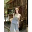 Phong cách ngọt ngào hoa hồng - Camisole lưới mỏng nữ cao cấp, bộ đồ hai mảnh