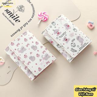 [Vận chuyển nhanh] Ví đựng tiền xu HAVENLYCO, Ví ngắn bằng da PU hoạt hình, Hộp đựng thẻ nơ Kitty Nữ Cô gái