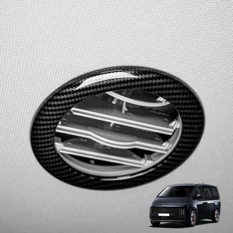 Dành Cho Xe Hyundai Staria 2021-2026 Xe Ô Tô Sợi Carbon Ô Tô Hình Tròn Mái Cửa Thoát Khí Nắp Lỗ Thông Hơi Viền Phụ Kiện Nội Thất