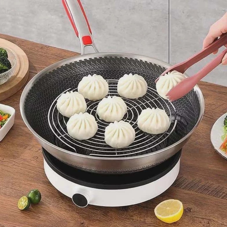Vỉ Nướng Inox Xịn Lò Vi Sóng size 20x20 Vỉ nướng Tròn Vỉ nồi Chiên Không Dầu