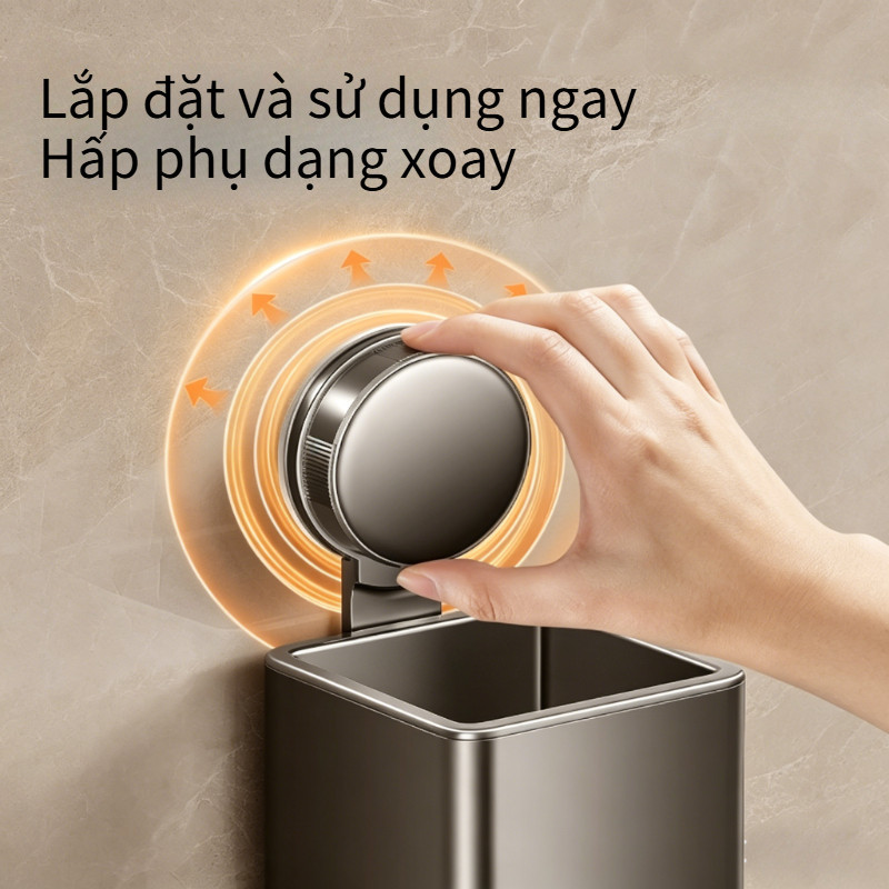 Bộ Chổi Cọ Bồn Cầu Gắn Tường – Hút Chân Không, Chất Liệu Nhôm, Làm Sạch Mọi Ngóc Ngách, Dùng Cho Toilet & Nhà Tắm