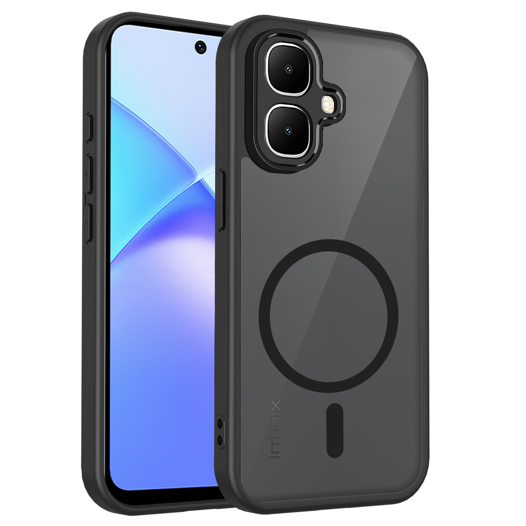 Ốp lưng Infinix Smart 10 Vỏ thu hút từ tính màu đen mờ cho vỏ điện thoại Infinix Smart 10