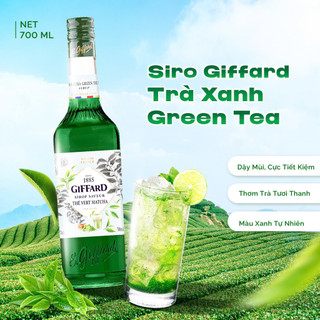 Siro Giffard Trà Xanh Matcha - Chai 700ml | Hương Vị Matcha Nguyên Bản,