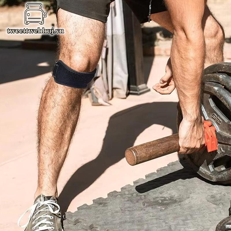 Băng quấn đầu gối điều chỉnh được, pad EVa mềm, bảo vệ dây chằng patella, hỗ trợ vận động và giảm đau, unisex