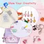 Bộ móc khóa chìm co giãn 242 CÁI - Tấm nhựa trượt 20 tờ Phim co lại + Dụng cụ, Bộ nghệ thuật co nhiệt cho móc khóa