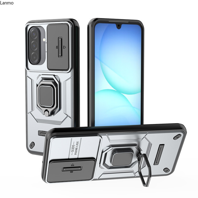 Chống Sốc Cho Samsung Galaxy A56 A36 A26 A17 A13 A14 A15 A24 A25 A34 A35 A54 A55 Trượt Bảo Vệ Ống Kính Máy Ảnh Giá Đỡ Vòng Từ Tính Vỏ Điện Thoại Bảo Vệ Camera Vỏ Silicon Cứng