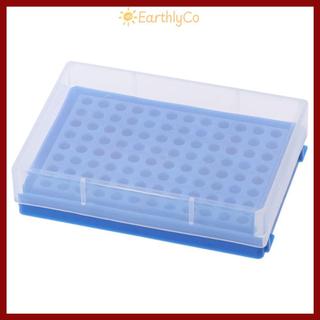 Giá đỡ ống PCR EARTHLYCO 2 chiếc, giá đỡ Microcentrifuge 96 lỗ, PP khử trùng, xanh 13x9x3cm