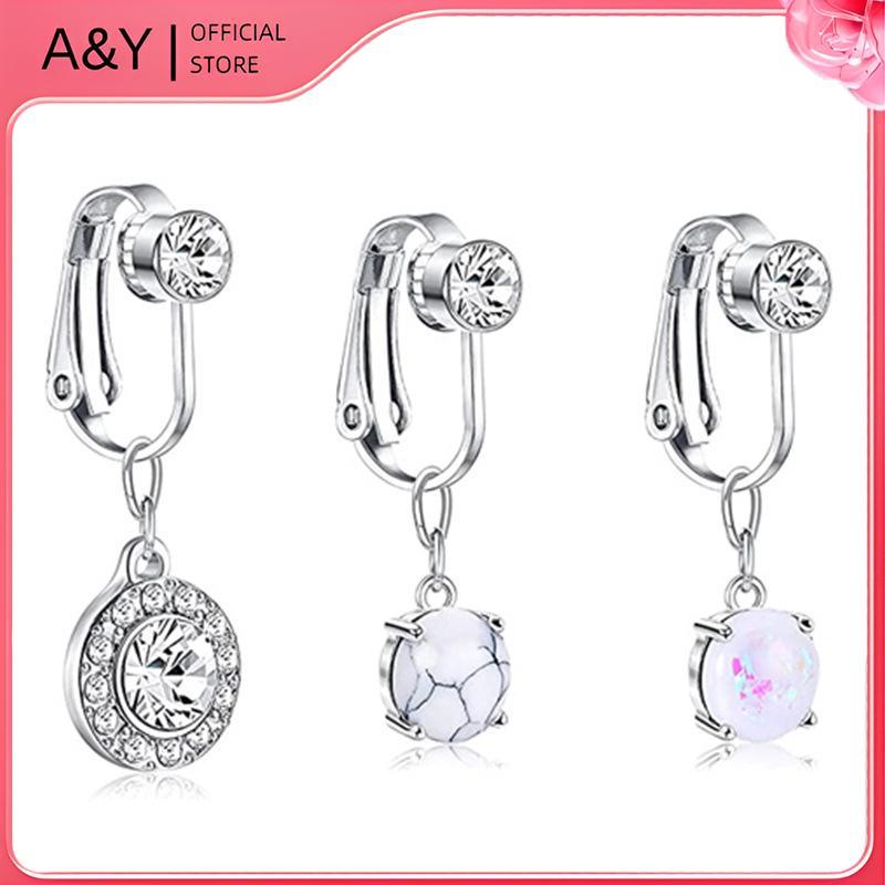 A & Y 1 Vòng Nút Bụng Giả Bụng Xuyên Thái Kẹp Trên rốn Không Rốn Giả Cướp Biển Bướm Sụn Bông Tai Kẹp Trang Sức Cơ Thể Quà Tặng.