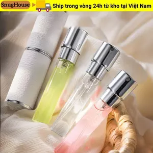 SNUGHOUSE 8 ml Hộp Đựng Chất Lỏng, Máy Phun Nước Hoa Da Cao Cấp Có Thể Đổ Lại, Mini Rotary Press Type Liner Glass Chai Xịt Rỗng Quà Tặng