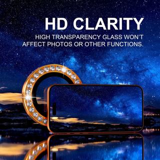 Kính bảo vệ camera iPhone đính đá lấp lánh kính cường lực chống trầy cho iPhone 11 12 13 14 15 16 17 Pro Max 17 Air