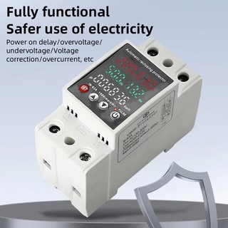 63A Din Rail Relay Bảo vệ gắn trên đường ray dưới thiết bị bảo vệ điện áp Rơle với bảo vệ quá dòng điện KWh Meter