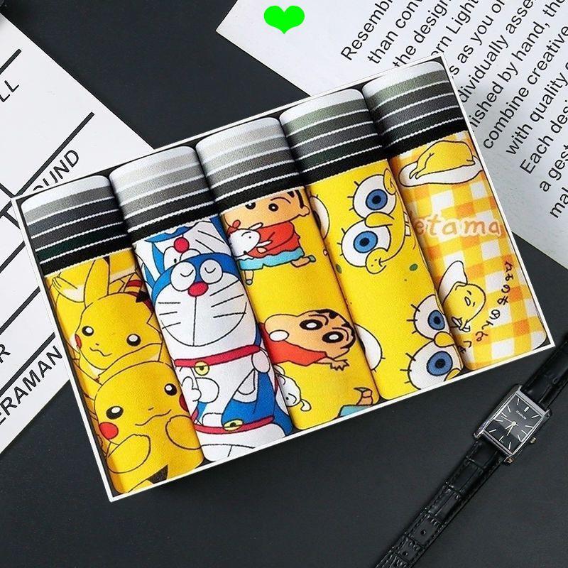 Quần Lót Nam Bé Trai Thanh Thiếu Niên Bé Trai Học Sinh Boxer Hợp Thời Trang Cá Tính Hoạt Hình Giữa Eo Thoáng Khí Boxer Quần Đùi
