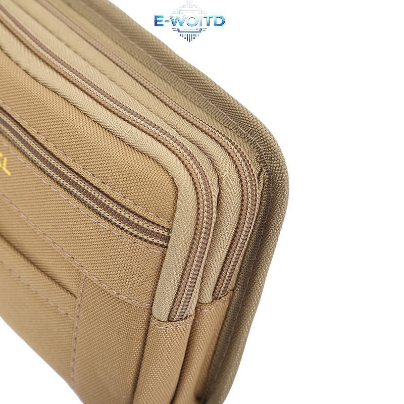 E-WOITD Nam Canvas Điện Thoại Di Động Ví Mini Đồng Xu Nhỏ Vuông Thắt Lưng Túi Đa Năng Fanny Ví Túi Người Thiết Kế Nhà Thơ Eo Pa E-WOITD