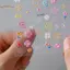 TRTR Dopamine Màu Giảm Móng Tay Stiers Hoạt Hình Dòng Hoa Hồng Ngọt Ngào Phong Cách Dễ Thương Móng Tay Stier Móng Tay Nghệ Thuật DIY Trang Trí VN