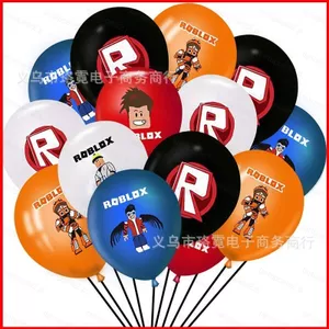 ST2 48 Chiếc roblox Chủ Đề Trò Chơi Đảng Bóng Bộ Trang Trí robot Hộp Cát Bóng Bay Trẻ Em Đồ Dùng Sinh Nhật TS2