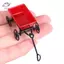 HFTOY 1: 12 nhà búp bê thu nhỏ kim loại màu đỏ kéo xe đẩy đồ nội thất sân vườn phụ kiện ~