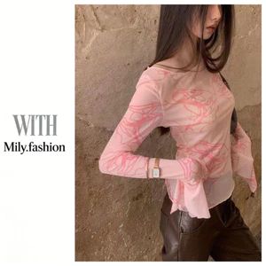 Milyfashion Áo Ngắn Lưng Cao Mỏng Chống Nắng Mùa Hè Màu Trơn Gợi Cảm Cho Nữ