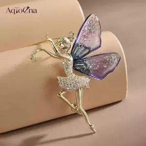 AqToCna Bướm Cổ Tích Thổ Cẩm Thời Trang Sáng Tạo Quần Áo Phụ Kiện Pin Tinh Tế Bướm Cổ Tích Pin Dành Cho Nữ Quần Áo Khăn Kẹp Cổ Vòng Tay Chân Món Quà Trang Sức Đẹp AqToCna
