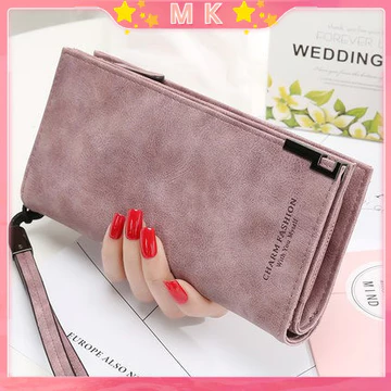 HB8 Dây Đeo Tay Nữ Ví Dài Nữ Nhiều Khe Zip Ví Nữ Ví Nữ Thời Trang Nữ Ly Hợp Giải Trí Ví Dompet Perempuan