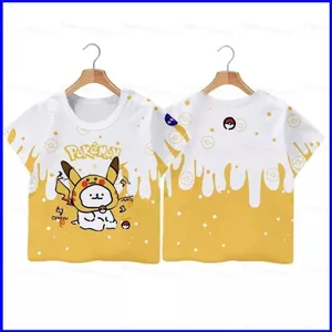 GN Maltese Pokemon Pikachu Unisex Xu Hướng Thời Trang Mùa Hè Áo Thun Anime Tay Ngắn Top NG