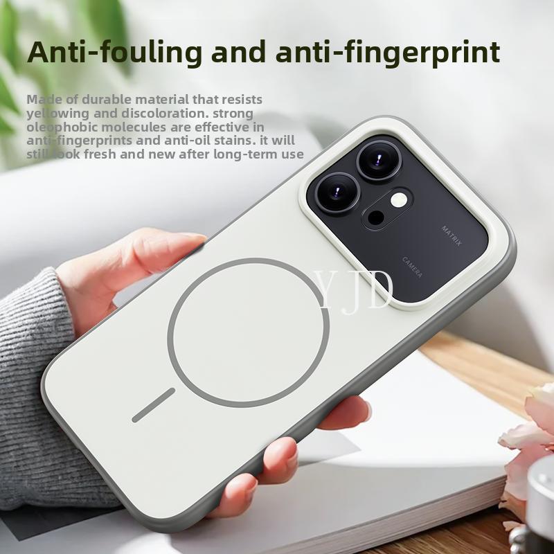 Ốp YJD Cho Honor 600 Pro Skin Feel Không Dấu vân tay Không ố vàng Thu hút từ tính Vỏ điện thoại chống rơi