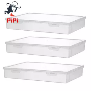 Hộp lưu trữ A4 trong suốt dung tích lớn - Dụng cụ sắp xếp đa năng cho gia đình và 3 chiếc