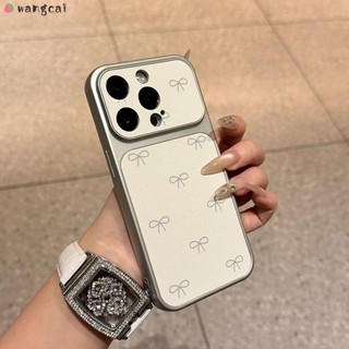 Dành Cho Honor X9D X9C Smart X9B X9A X8D X8C X8B X8A X7D X7C X7B X7A X7 X6D X6S X6C X6B X6A X6 Ốp Điện Thoại Màu Trắng Lớn Cửa Sổ Da PU Màu Xám Nơ Nơ Vỏ Đơn Giản