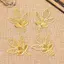 AqToCna Lá Vàng Hoa Kết Nối Sắt Filigree Bọc DIY Sổ Lưu Niệm Trang Trí Nhà Tôn Trang Kim Loại Thủ Công AqToCna