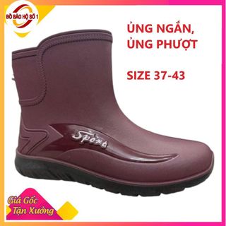 ( NHIỀU SIZE )Ủng Đi Mưa Người Lớn - Ủng Ngắn Làm Bếp Làm Vườn - Ủng Bảo Hộ Lao Động SIZE 36-43
